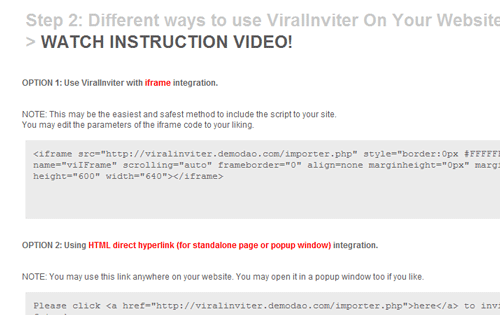 integration code